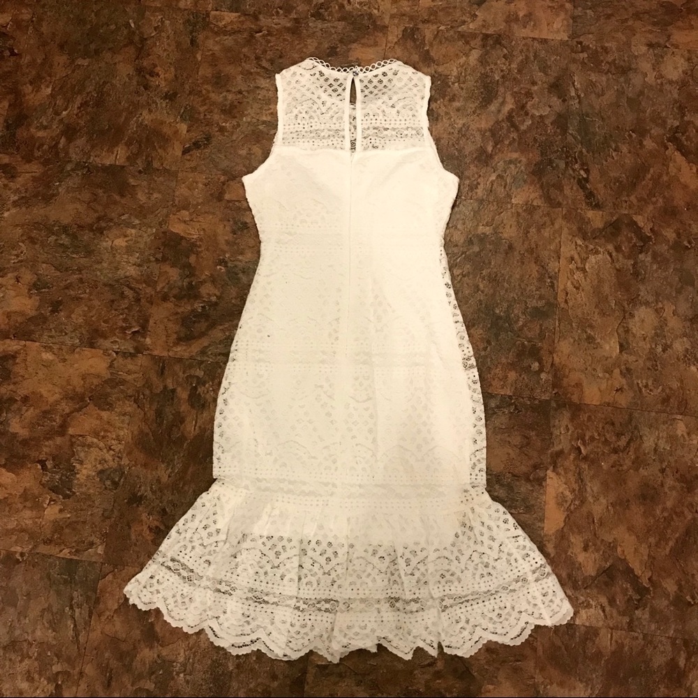 NWT Francesca’s Destiny Ruffled Hem Sheath Dress - Picture 4 of 5